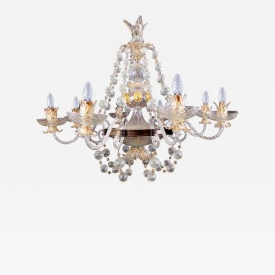  Barovier Toso Overwhelming Murano Glass Chandelier by Barovier Toso 1960
