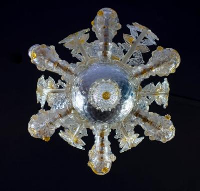  Barovier Toso Overwhelming Murano Glass Lantern or Chandelier by Barovier Toso 1940