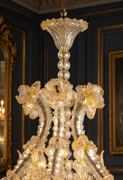  Barovier Toso Overwhelming Murano Glass Lantern or Chandelier by Barovier Toso 1940