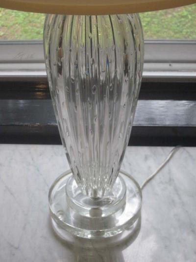  Barovier Toso Pair Mid Century Modern Style Murano Venetian Glass Table Lamps Attr Barovier