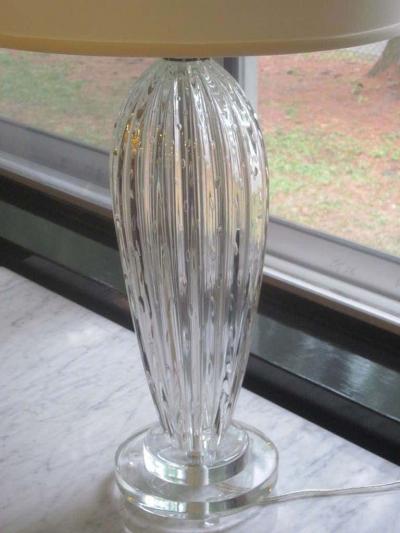  Barovier Toso Pair Mid Century Modern Style Murano Venetian Glass Table Lamps Attr Barovier