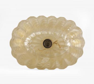  Barovier Toso Pair Venetian Swirl Gold Dusted Tapered Cylindrical Lamps