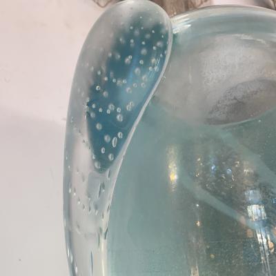  Barovier Toso Pair of Barovier Toso Aqua Blue Murano Glass Lamps