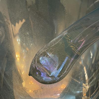  Barovier Toso Pair of Barovier Toso Aqua Blue Murano Glass Lamps