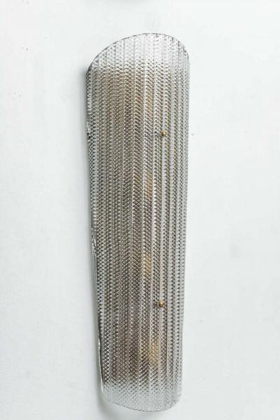  Barovier Toso Pair of Barovier and Toso Mid Century Italian Large Textured Glass Wall Sconces