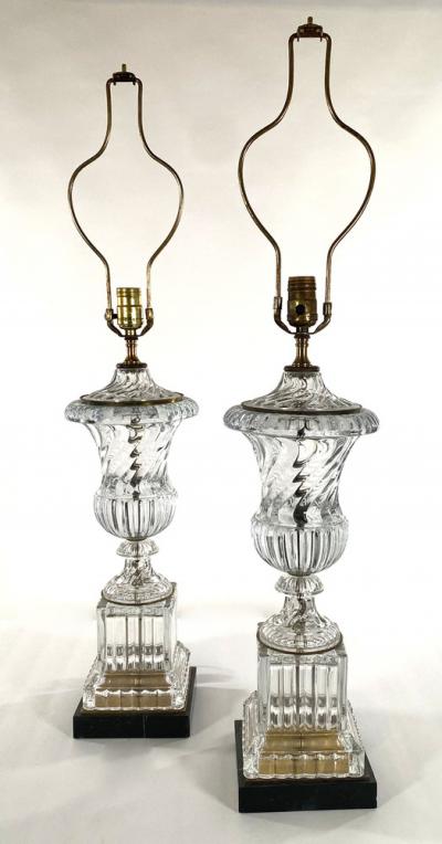  Barovier Toso Pair of Italian Modern Glass and Brass Lamps Barovier Toso