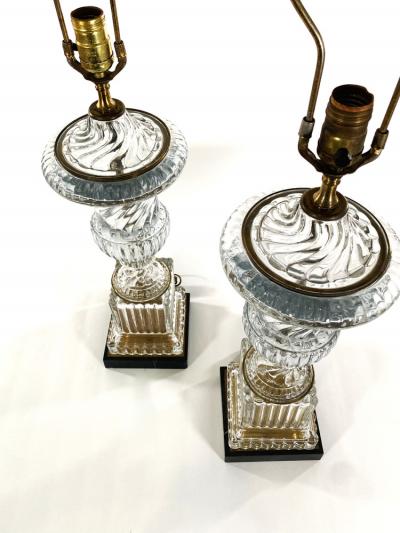  Barovier Toso Pair of Italian Modern Glass and Brass Lamps Barovier Toso