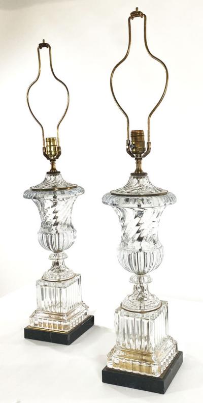  Barovier Toso Pair of Italian Modern Glass and Brass Lamps Barovier Toso