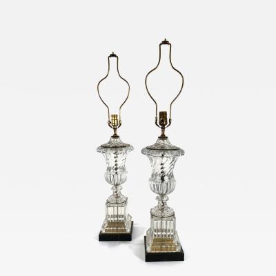  Barovier Toso Pair of Italian Modern Glass and Brass Lamps Barovier Toso