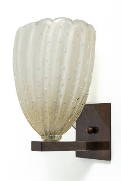 Barovier Toso Pair of Modern Barovier Style Bronze Wall Lights Contemporary