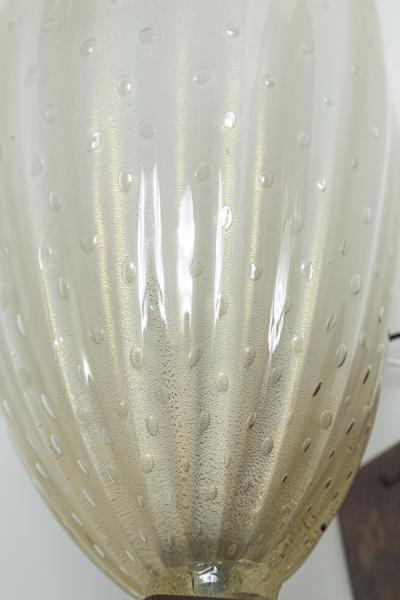  Barovier Toso Pair of Modern Barovier Style Bronze Wall Lights Contemporary