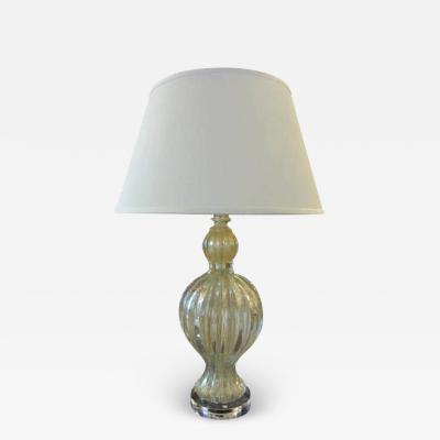  Barovier Toso Pair of Murano Venetian Glass Table Lamps Attributed to Barovier e Toso