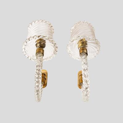  Barovier Toso Pair of vintage sconces by Barovier and Toso