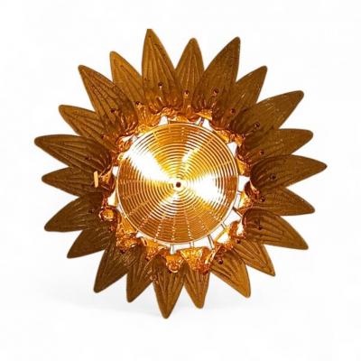 Barovier Toso Palmette Barovier Toso Gold Murano Glass Ceiling Light