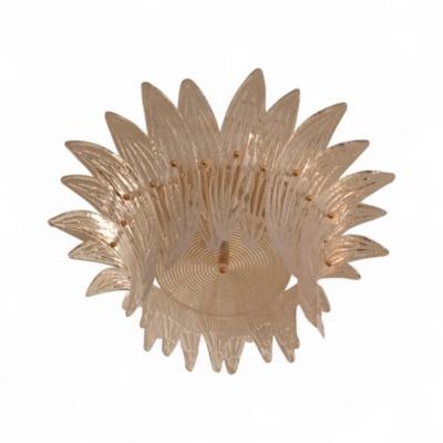 Barovier Toso Palmette Barovier Toso Transparent Murano Glass Ceiling Light