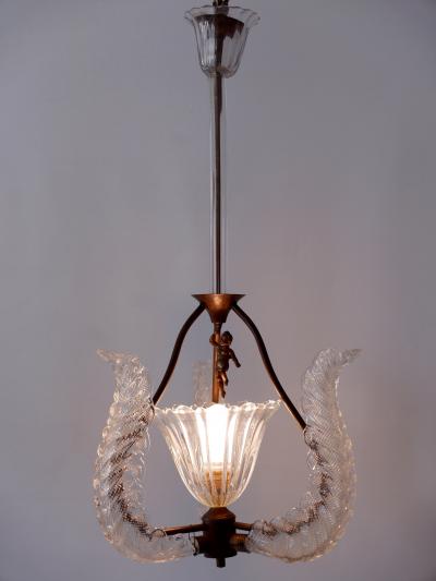 Barovier Toso Rare Mid Century Modern Chandelier or Pendant Lamp Putti by Barovier Toso