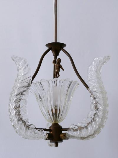 Barovier Toso Rare Mid Century Modern Chandelier or Pendant Lamp Putti by Barovier Toso