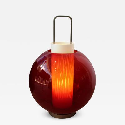  Barovier Toso Red Lanterna Lamp by Barovier Toso