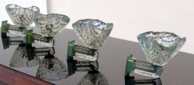  Barovier Toso Set of 4 Wall Lights in Murano Glass