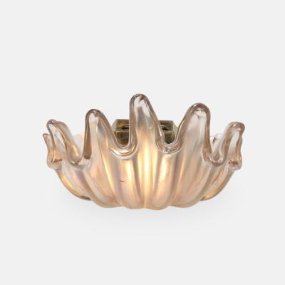  Barovier Toso Single Clam Glass Sconce by Barovier Toso