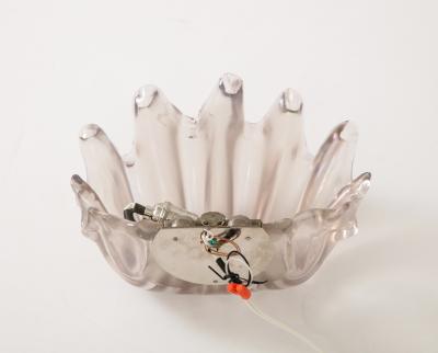  Barovier Toso Single Clam Glass Sconce by Barovier Toso