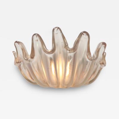  Barovier Toso Single Clam Glass Sconce by Barovier Toso