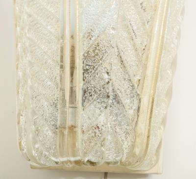  Barovier Toso Single Regato Glass Sconce by Barovier Toso 1938 Italy