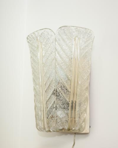  Barovier Toso Single Regato Glass Sconce by Barovier Toso 1938 Italy