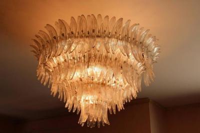  Barovier Toso Spectacular Palmette Chandelier by Barovier Toso Murano 1960s