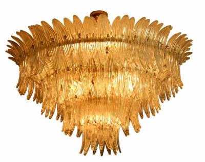 Barovier Toso Spectacular Palmette Chandelier by Barovier Toso Murano 1960s