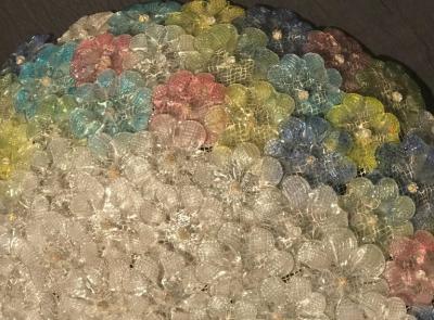 Barovier Toso Venetian Flower Glass Ceiling Light 1950s by Barovier e Toso