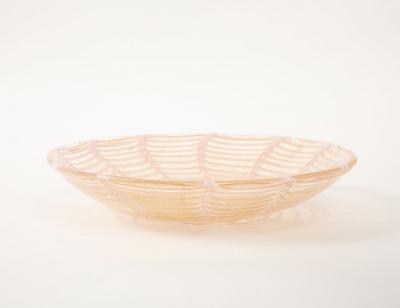  Barovier Toso Vintage Murano Barovier Graffito Glass Charger Bowl