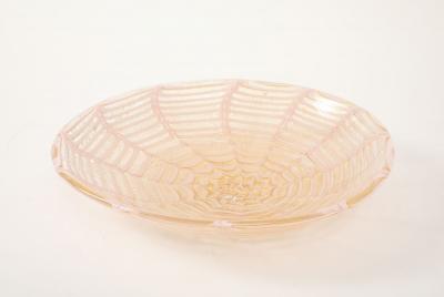  Barovier Toso Vintage Murano Barovier Graffito Glass Charger Bowl