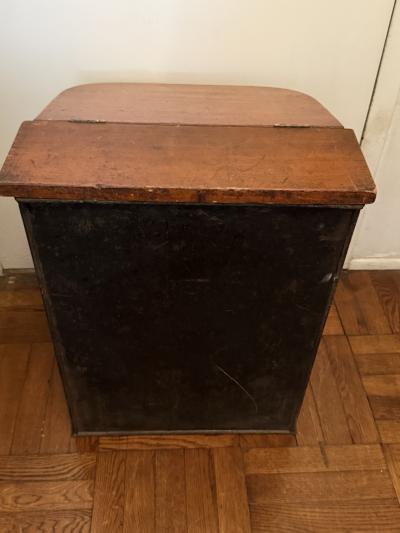  Bartlett Son Bristol 19TH CENTURY BRITISH TOILE WOOD TEA BIN