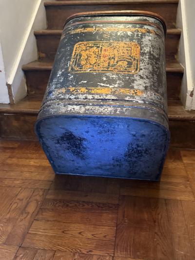  Bartlett Son Bristol 19TH CENTURY BRITISH TOILE WOOD TEA BIN