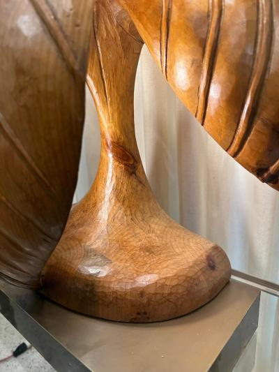  Bartolozzi Maioli Extraordinary Rhubarb Leaf Sculpture Lamp by Bartolozzi Maioli