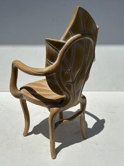  Bartolozzi Maioli Pair of Rhubarb Leaf Armchairs