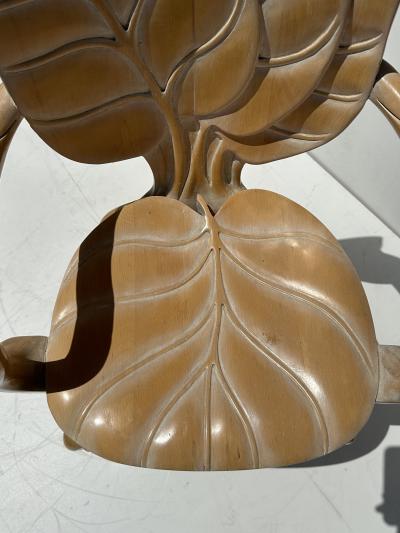  Bartolozzi Maioli Pair of Rhubarb Leaf Armchairs