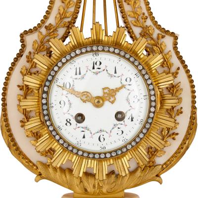  Barwise Sons Antique marble and gilt bronze clock and barometer set