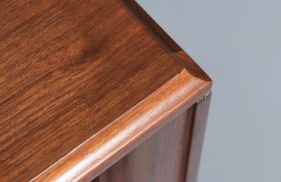  Barzilay Furniture Manufacturing California Modernist Tambour Door Walnut Credenza by Barzilay