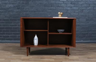  Barzilay Furniture Manufacturing Californian Modern Tambour Door Walnut Credenza by Barzilay