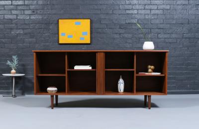  Barzilay Furniture Manufacturing Mid Century Californian Modern Tambour Door Credenza by Barzilay