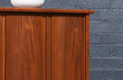  Barzilay Furniture Manufacturing Mid Century Californian Modern Tambour Door Credenza by Barzilay