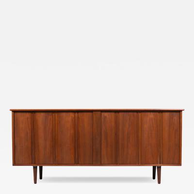  Barzilay Furniture Manufacturing Mid Century Californian Modern Tambour Door Credenza by Barzilay