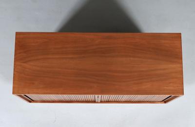  Barzilay Furniture Manufacturing Vintage Barzilay California Modern Tambour Door Walnut Credenza by Barzilay