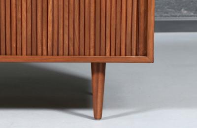  Barzilay Furniture Manufacturing Vintage Barzilay California Modern Tambour Door Walnut Credenza by Barzilay