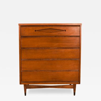  Bassett Furniture Mid Century Modern Highboy Dresser Bassett