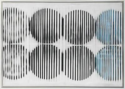  Bb Schmitt Brazilian Artist BB Schmitt Optical Mixed Media Painting Colemia Canvas 2015