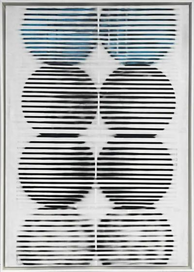  Bb Schmitt Brazilian Artist BB Schmitt Optical Mixed Media Painting Colemia Canvas 2015