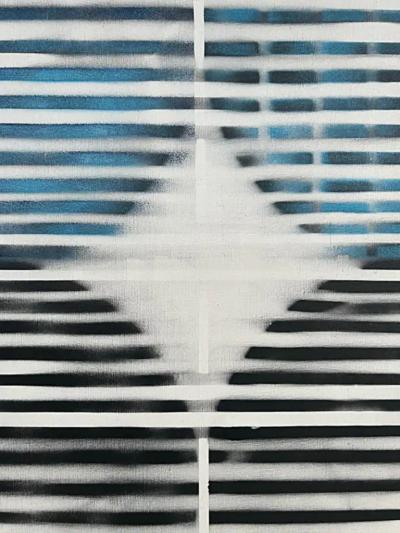  Bb Schmitt Brazilian Artist BB Schmitt Optical Mixed Media Painting Colemia Canvas 2015